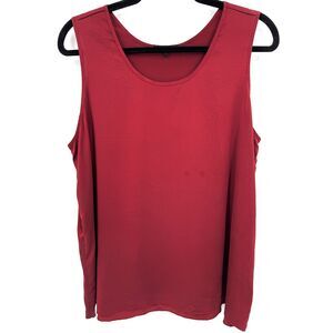 QUINCE Burgundy Red 100% Silk Tank Top Blouse Size XL (lower price if stained)